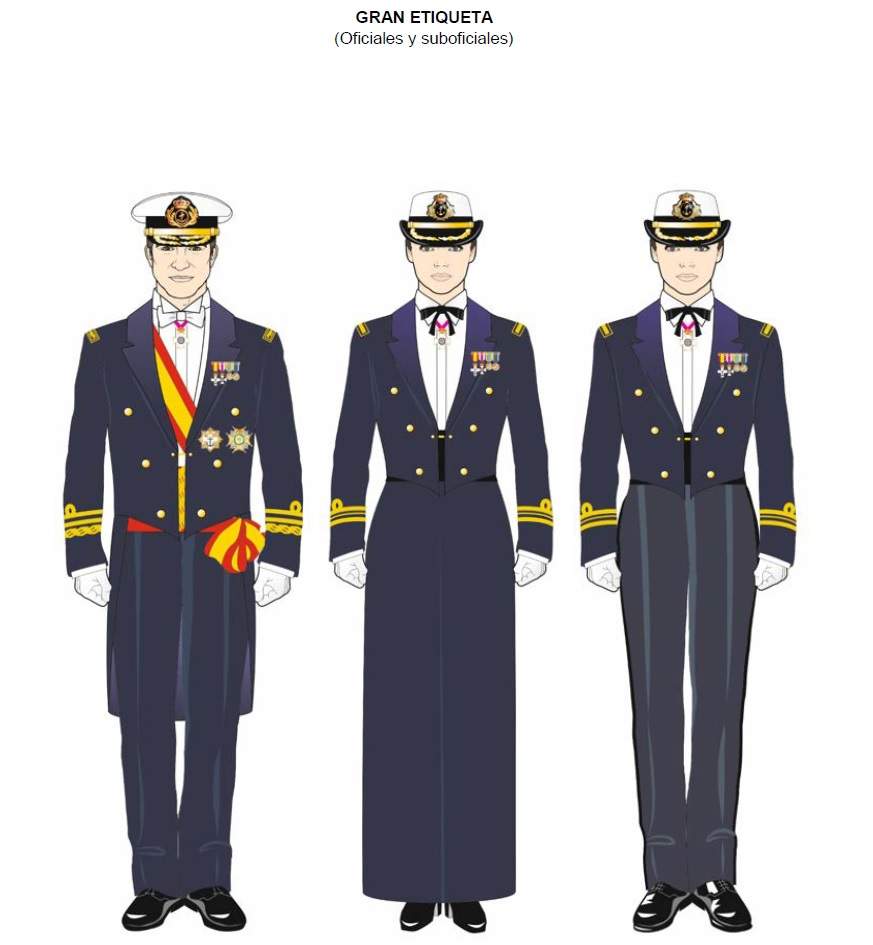 Uniforme de gran etiqueta de la Armada.