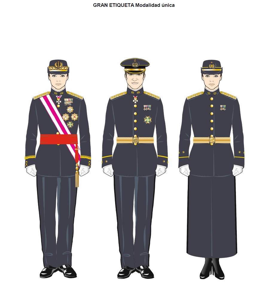 Uniforme de gran etiqueta de los Cuerpos Comunes.