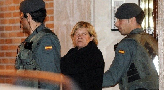 Arantza Zulueta en su penúltima detención.