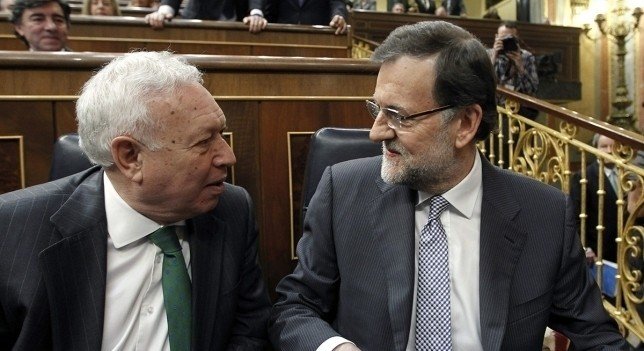 García-Margallo y Rajoy en el Congreso.