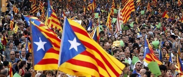 Manifestación de la Diada en Cataluña.