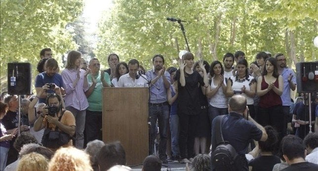 Pablo Iglesias en una reunión de Podemos.