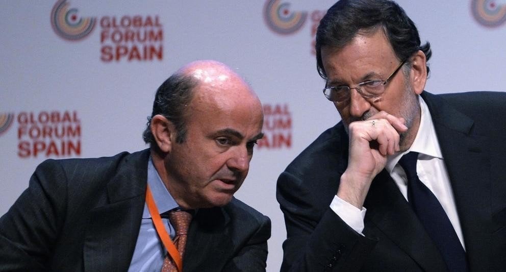 Mariano Rajoy y Luis de Guindos.
