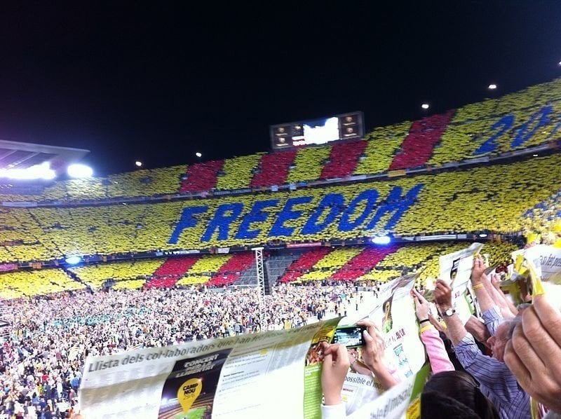 Concierto independentista celebrado el año pasado en el Camp Nou.