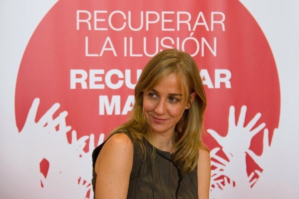 Tania Sánchez, en un acto de su candidatura en Izquierda Unida de la Comunidad de Madrid.