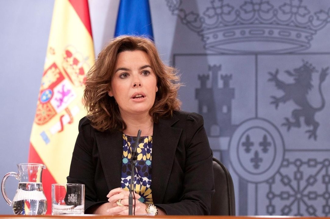 Soraya Sáenz de Santamaría en La Moncloa.