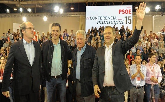 Ángel Gabilondo, Pedro Sánchez, Felipe González y Antonio Miguel Carmona.