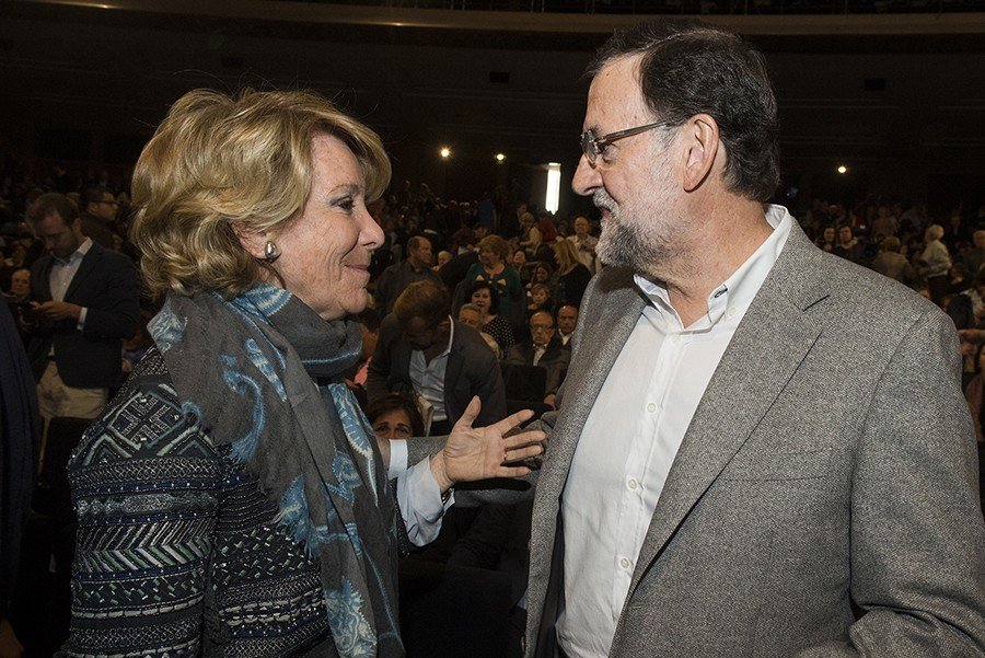 Esperanza Aguirre y Mariano Rajoy.
