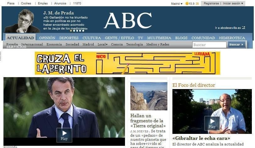 Portada de ABC.es.