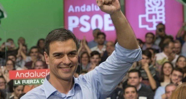 Pedro Sánchez, en un mitin del PSOE andaluz.