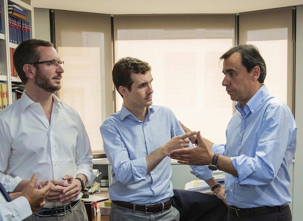 Javier Maroto, Pablo Casado y Fernando Martínez Maíllo, tres de los nuevos vicesecretarios del PP.