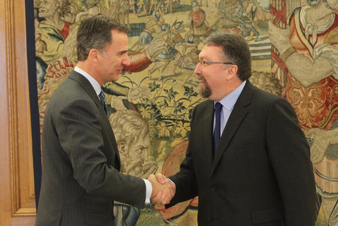 El rey recibe a Isidro Martínez Oblanca, de Foro Asturias.