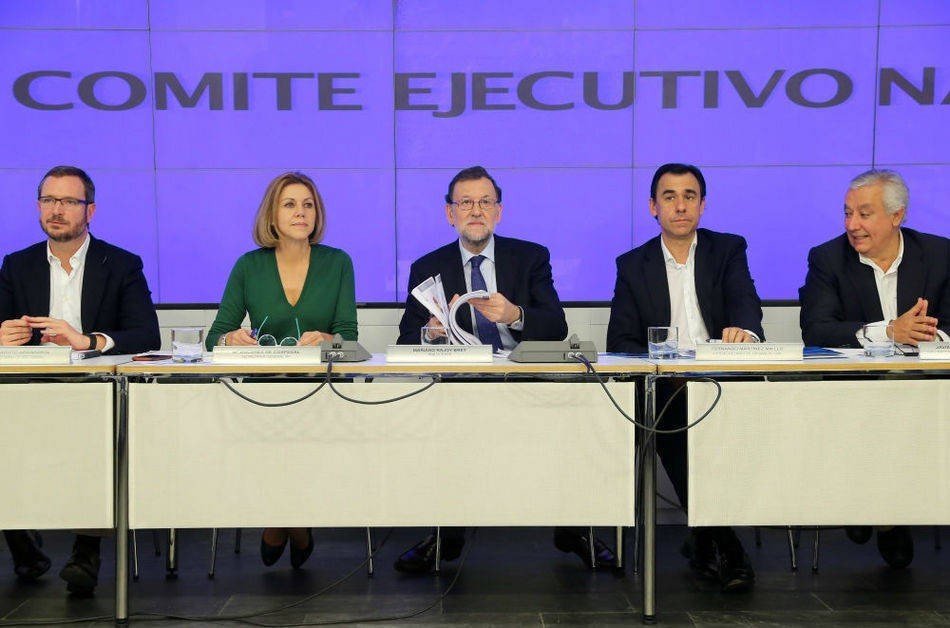 El Comité Ejecutivo Nacional del PP reunido en Génova. 