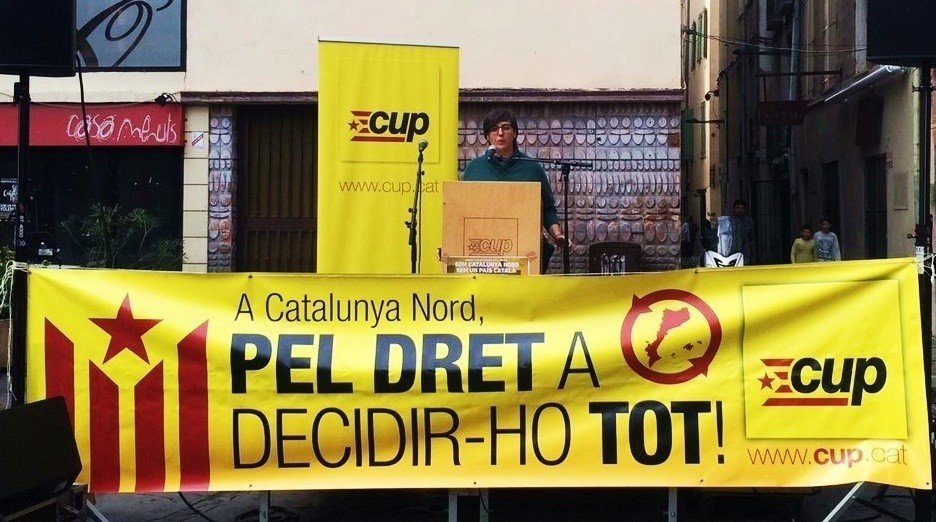 Acto de la CUP en Perpiñán.