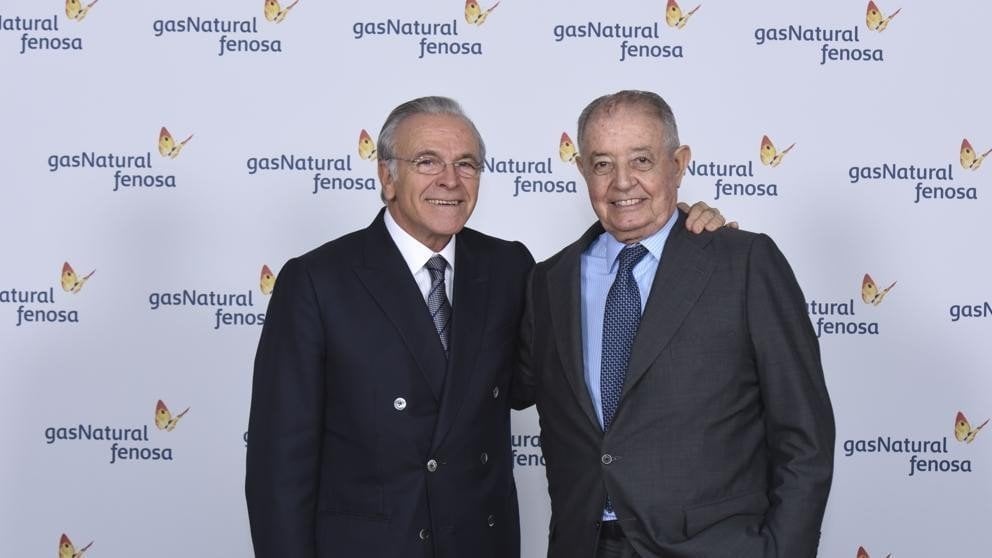 Isidre Fainé y Salvador Gabarró Gas Natural.