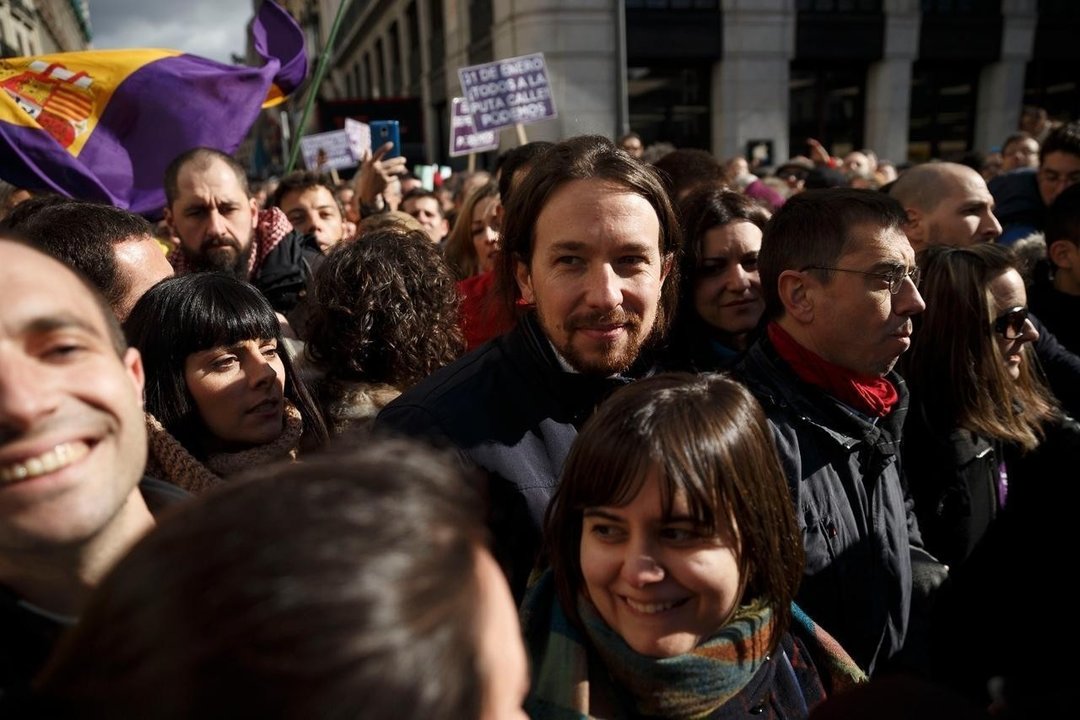 Pablo Iglesias en una manifestación