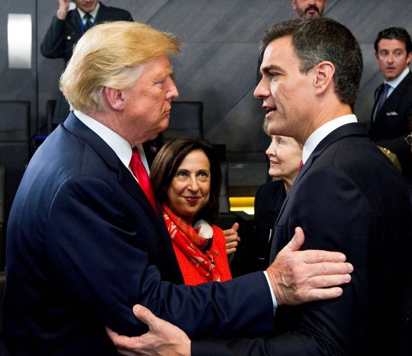Donald Trump y Pedro Sánchez.