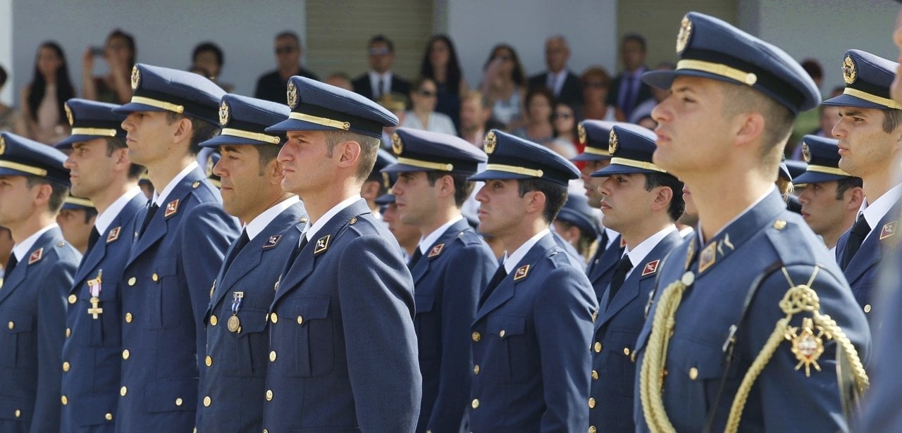 Alumnos de la Academia General del Aire, en San Javier (Murcia).