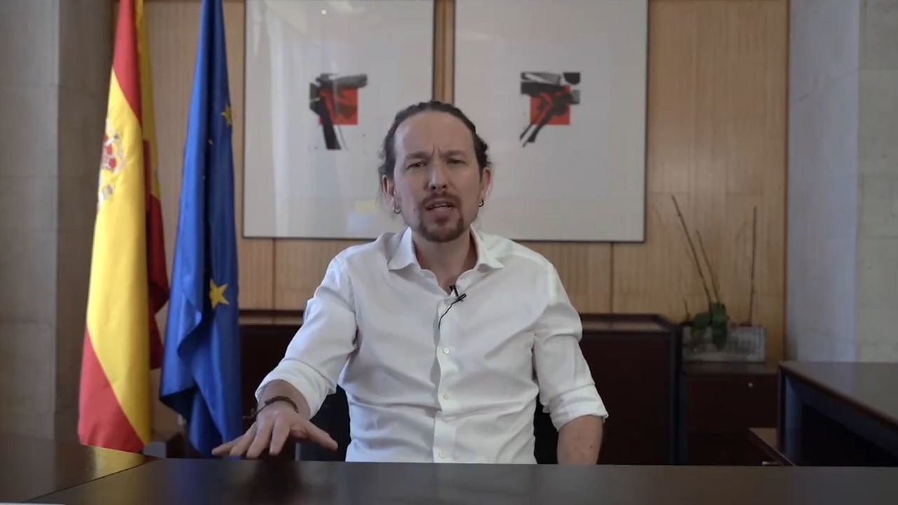 Pablo Iglesias, en el vídeo donde anuncia su candidatura a la Comunidad de Madrid.