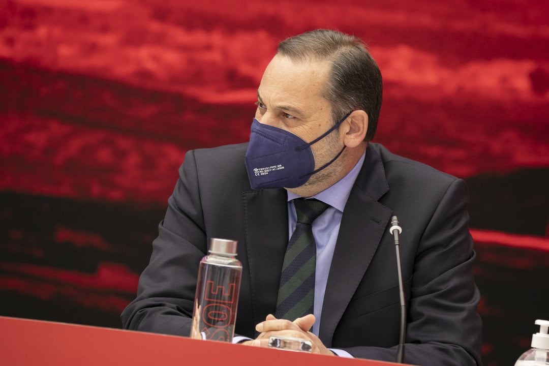 El ministro de Transportes, Movilidad y Agenda Urbana, José Luis Ábalos durante la Comisión Ejecutiva Federal del PSOE, a 6 de mayo de 2021, en Madrid (España).