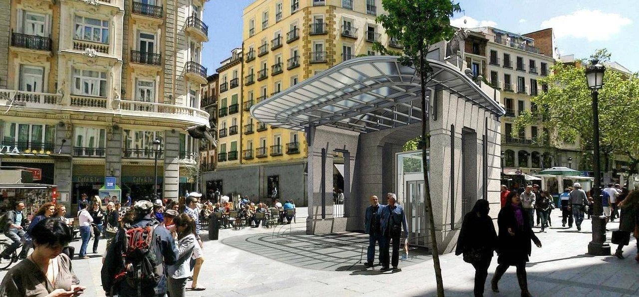 Estación de Metro de Gran Vía. Templete Original de Antonio Palacios (Metro de Madrid)