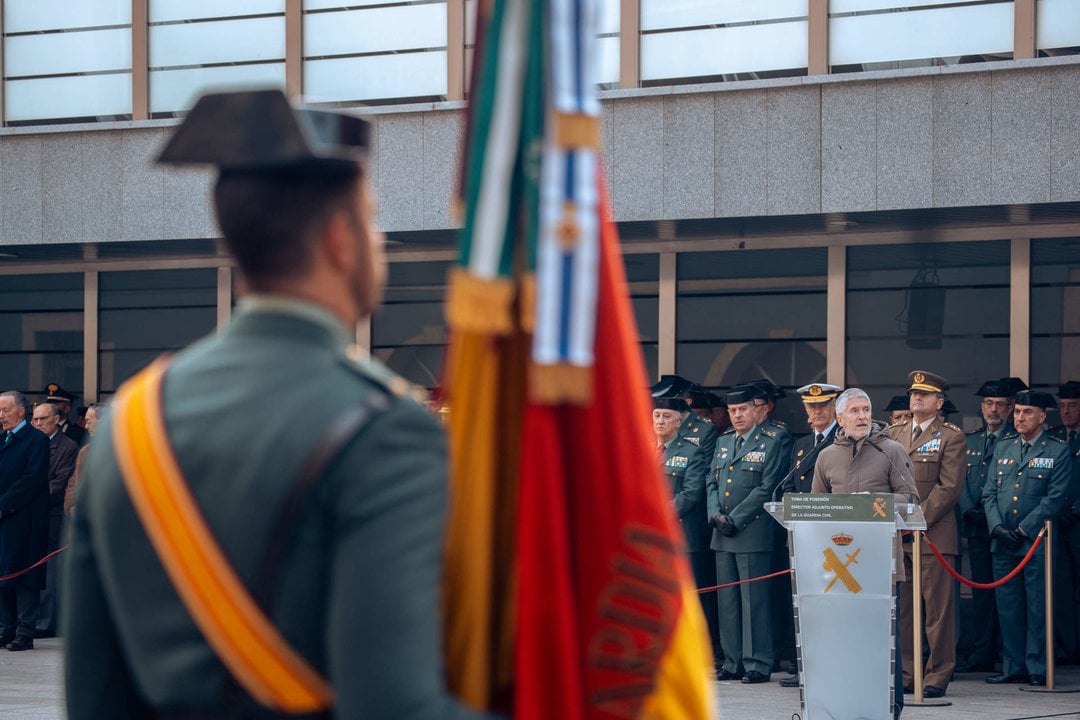El ministro de Interior, Fernando Grande-Marlaska, en un acto en la Dirección General de la Guardia Civil.