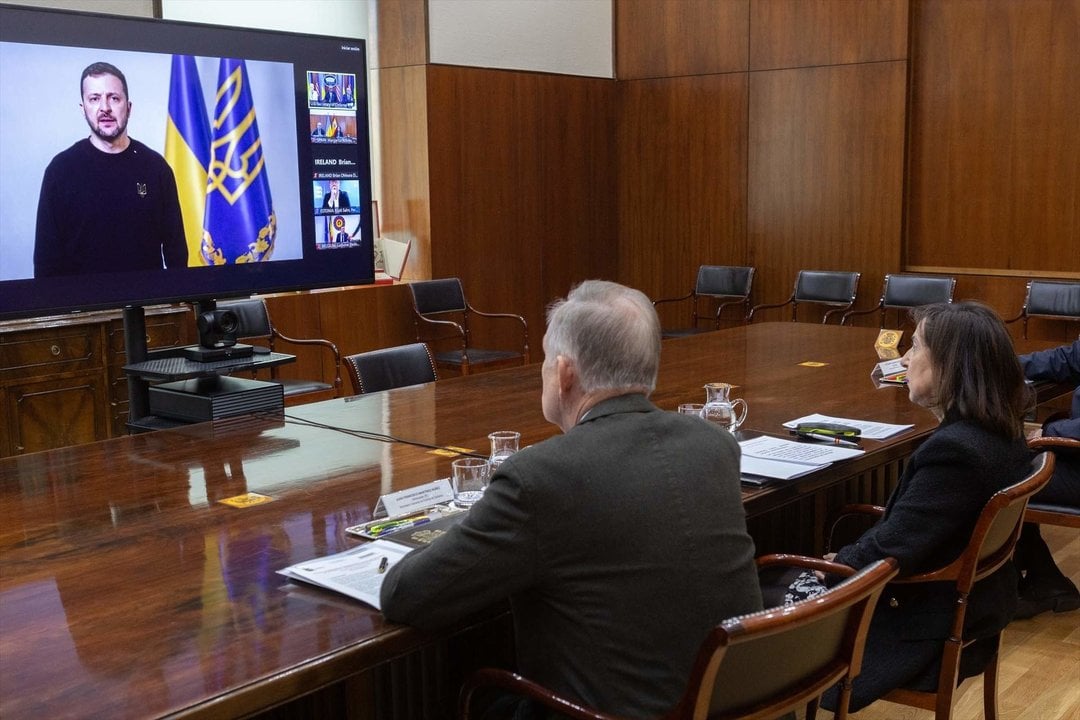 La ministra de Defensa, Margarita Robles, participa en una reunión del Grupo de Contacto para la Defensa de Ucrania.
Fecha: 26/04/2024.