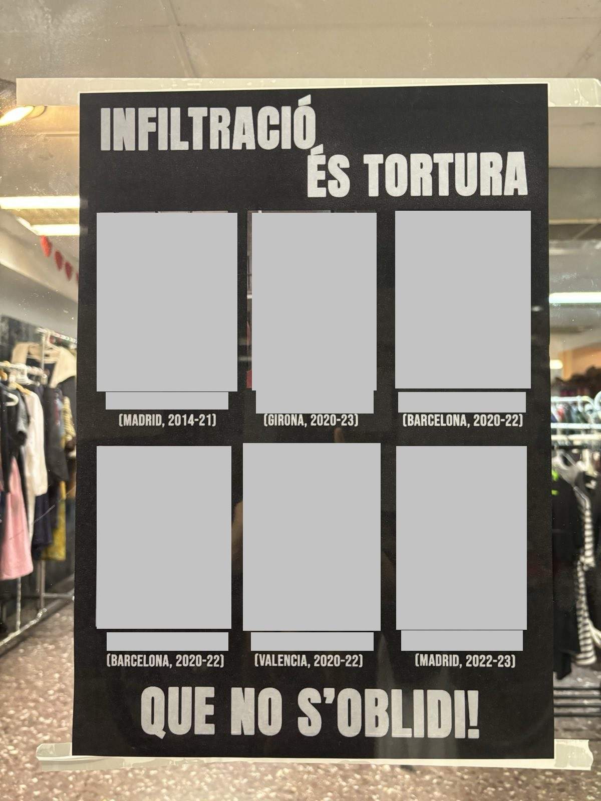 Un cartel en catalán.