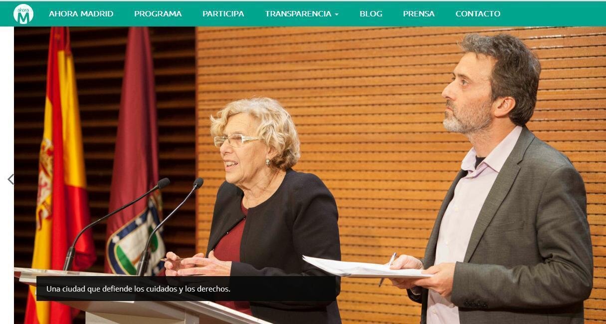 P&aacute;gina web Ahora Madrid.