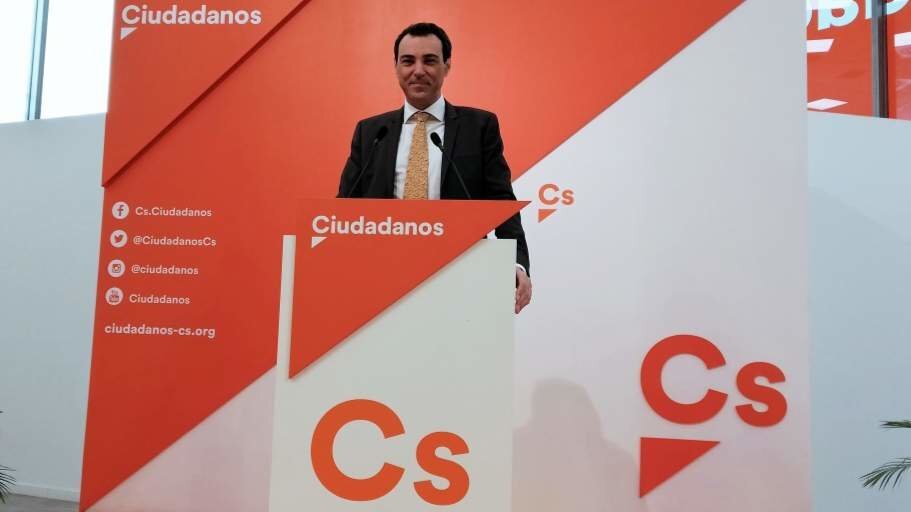 Juan Carlos Bermejo presenta su campa&ntilde;a en la sede de Ciudadanos en Madrid.