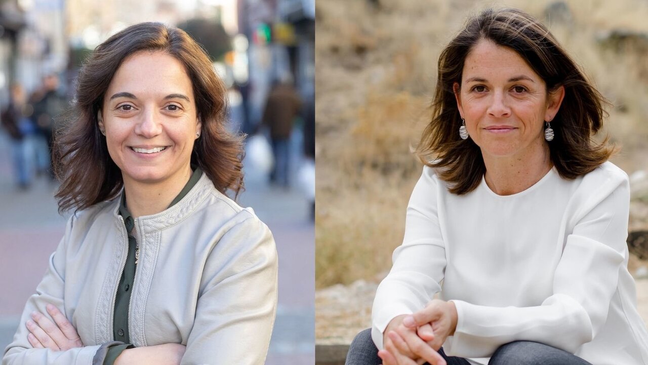 Sara Hern&aacute;ndez (i), alcaldesa de Getafe y Elena Biurrun, de Torrelodones.