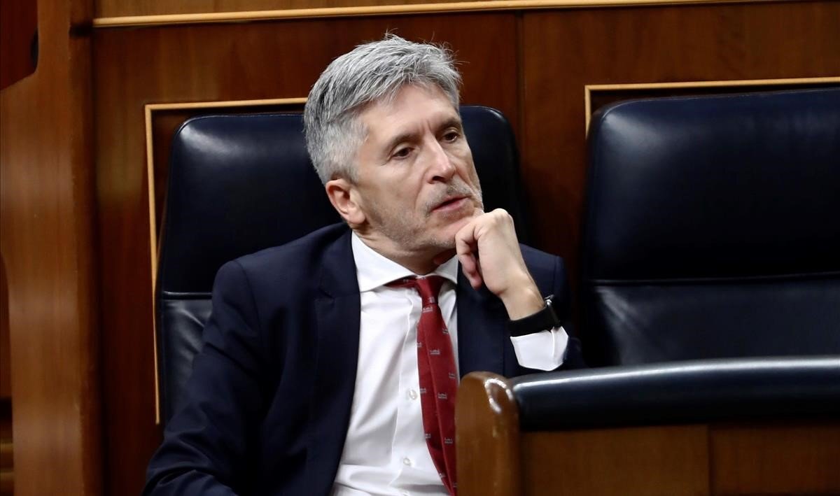 El ministro de Interior, Fernando Grande-Marlaska en una sesi&oacute;n del Congreso de los Diputados.