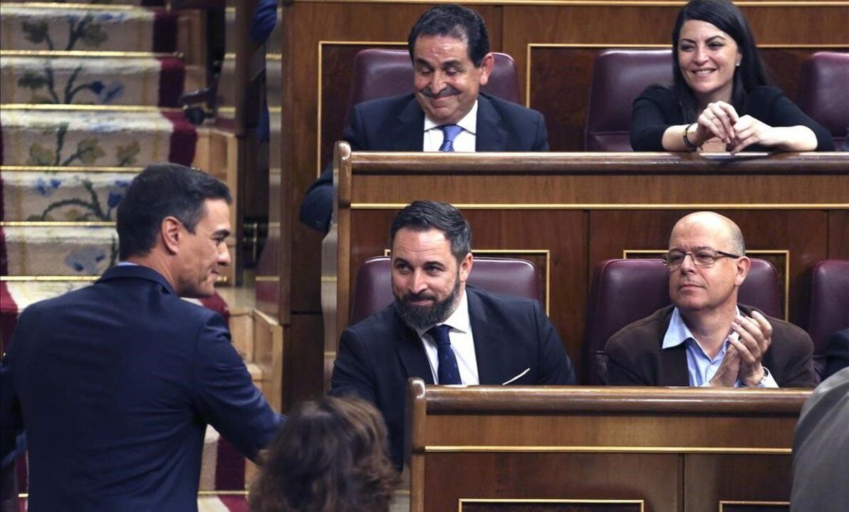 Pedro S&aacute;nchez y Santiago Abascal 