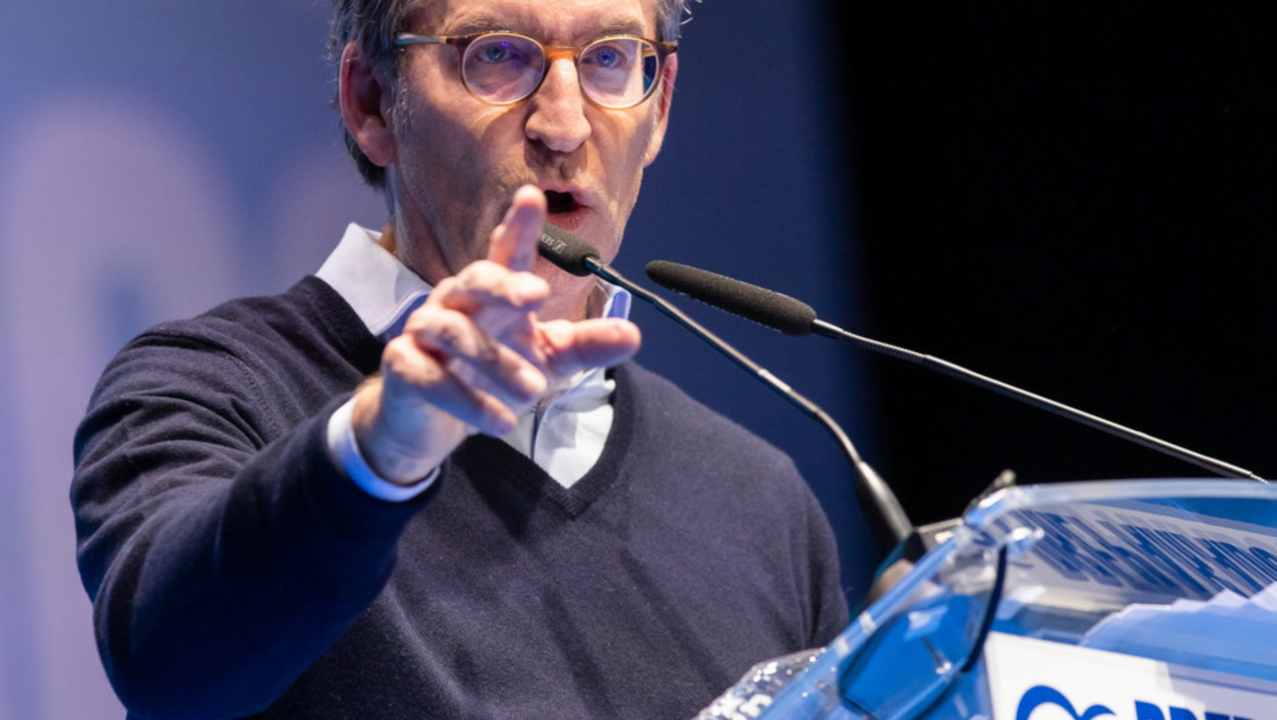 Alberto N&uacute;&ntilde;ez Feij&oacute;o, en el cierre de su gira por Espa&ntilde;a para presentar su proyecto a los afiliados del PP.