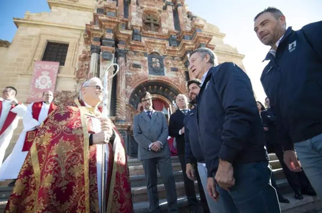 El presidente del Partido Popular, Alberto Nu&ntilde;ez Feijoo, visita Caravaca de la Cruz, donde asiste al acto lit&uacute;rgico en la Basilica de la Vera Cruz, con motivo del A&ntilde;o Jubilar.
(Dima/ Europa Press).