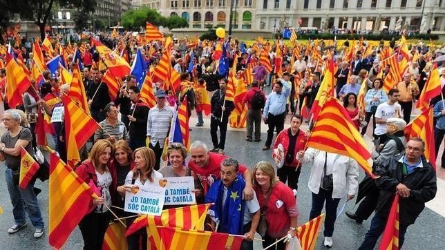 Manifestación contra la independencia de Cataluña.