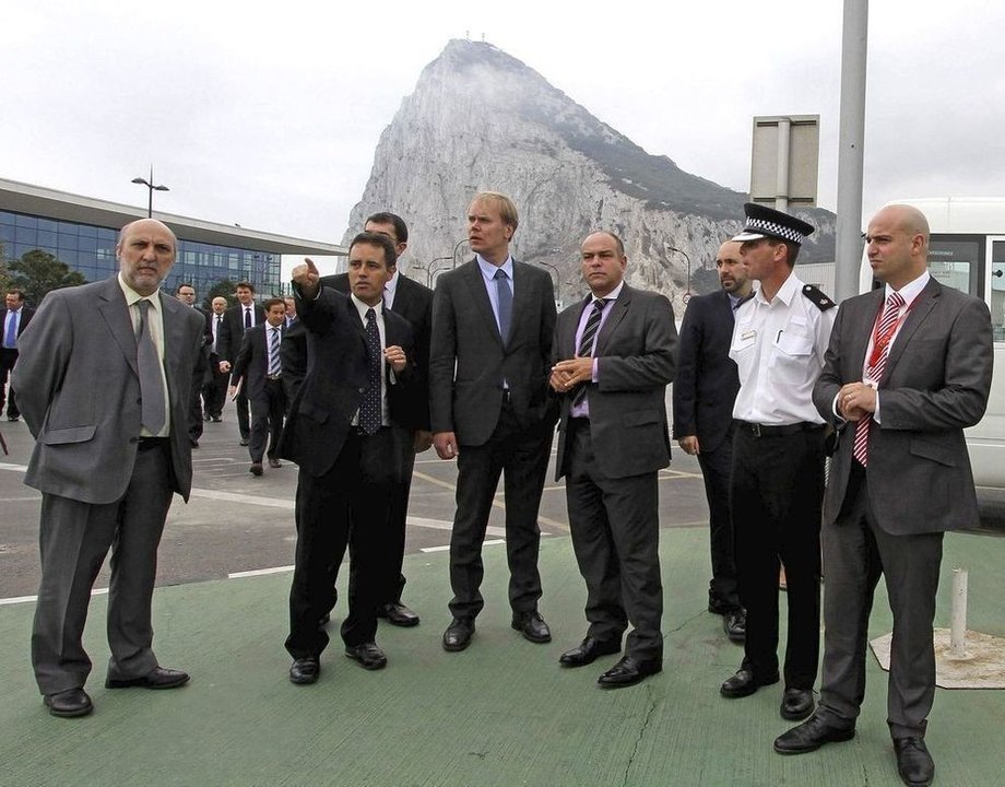 Inpectores de la Comisión Europea en su visita a Gibraltar del pasado mes de septiembre.