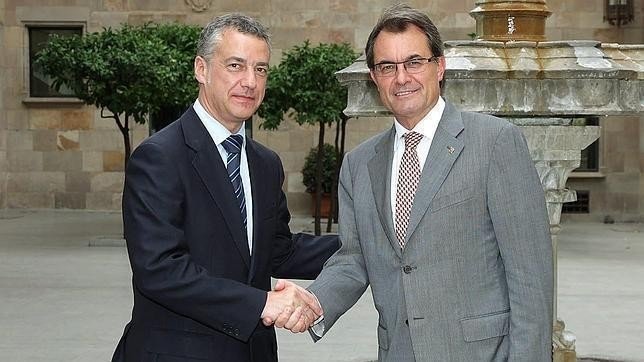 Íñigo Urkullu y Artur Mas, en un encuentro reciente.