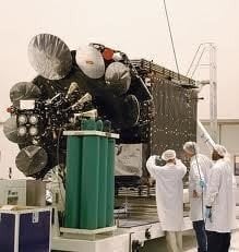 El satelite SpainSat durante su fase de producción.