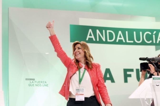 Susana Díaz después de ser designada secretaria general del PSOE-A.
