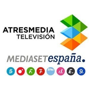 Imagen corporativa de Atresmedia y Mediaset.
