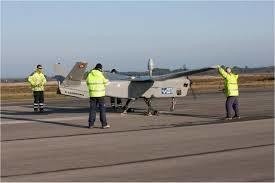 UAV Atlante durante su vuelo inaugural en marzo de este año.