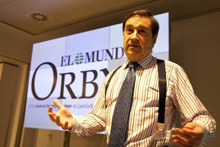 Pedro J. en una presentación de Orbyt.
