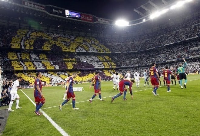 El Santiago Bernabéu durante un Clásico.