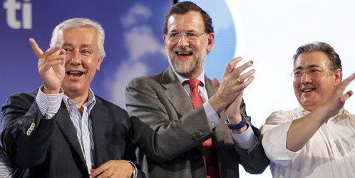 Mariano Rajoy, Javier Arenas y Zoido.