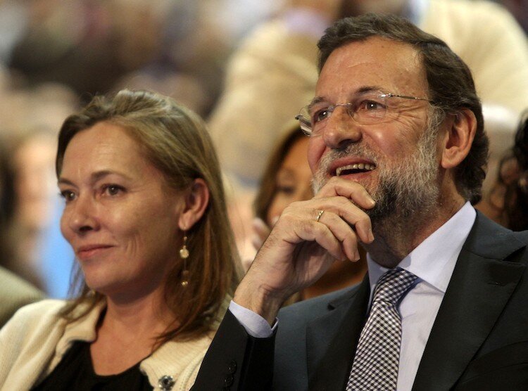Elvira Fern&aacute;ndez y Mariano Rajoy.