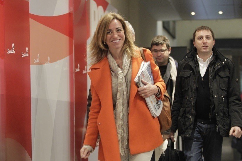 Carme Chacón a su llegada al Comité Federal del PSOE.