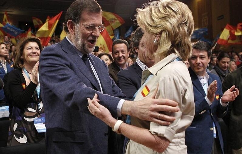 Rajoy y Aguirre en el &uacute;ltimo Congreso del PP de Madrid.