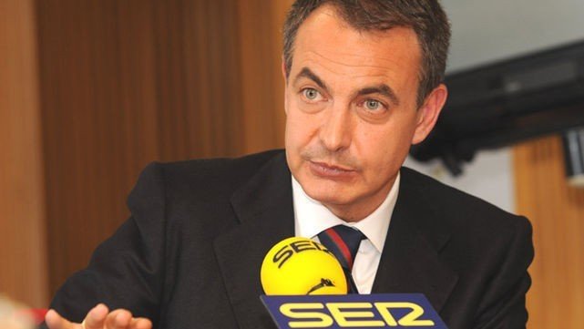Rodríguez Zapatero durante una entrevista.