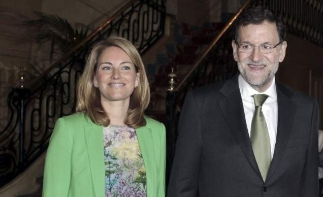 Arantza Quiroga y Mariano Rajoy.